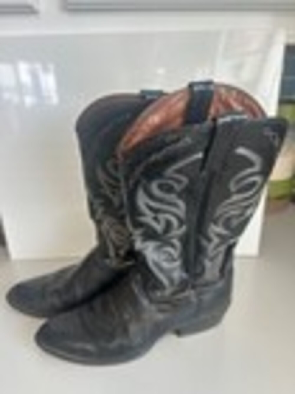 Dan Post Men's Milwaukee DP 2110 Black Leather Pull-On Western Boots Size 8.5